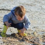 child, beach, sand